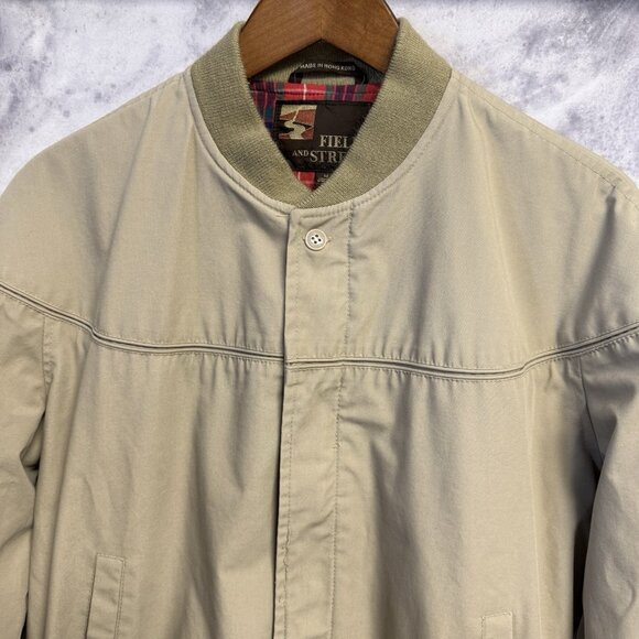 Vintage Field & Stream Jacket Mens Medium Brown Full Zip Plaid Lined Outdoor - Picture 3 of 10